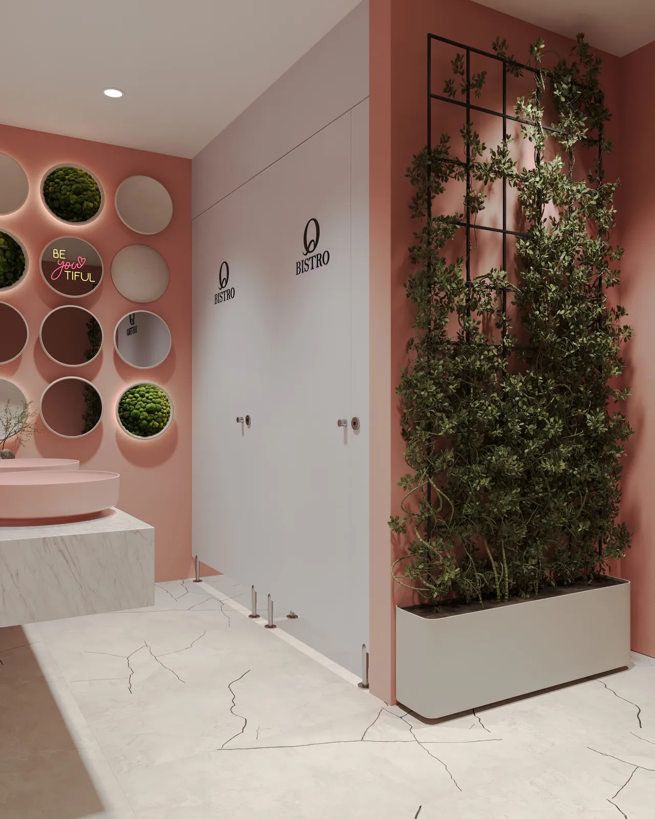 Qbistro Kafe Mimari Tasarım Tadilat Projemiz - 3D render görselleştirme 10